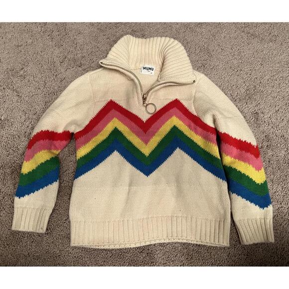 Show Me Your Mumu Mini Weston Rainbow Zig Zag Sweater - Picture 1 of 1